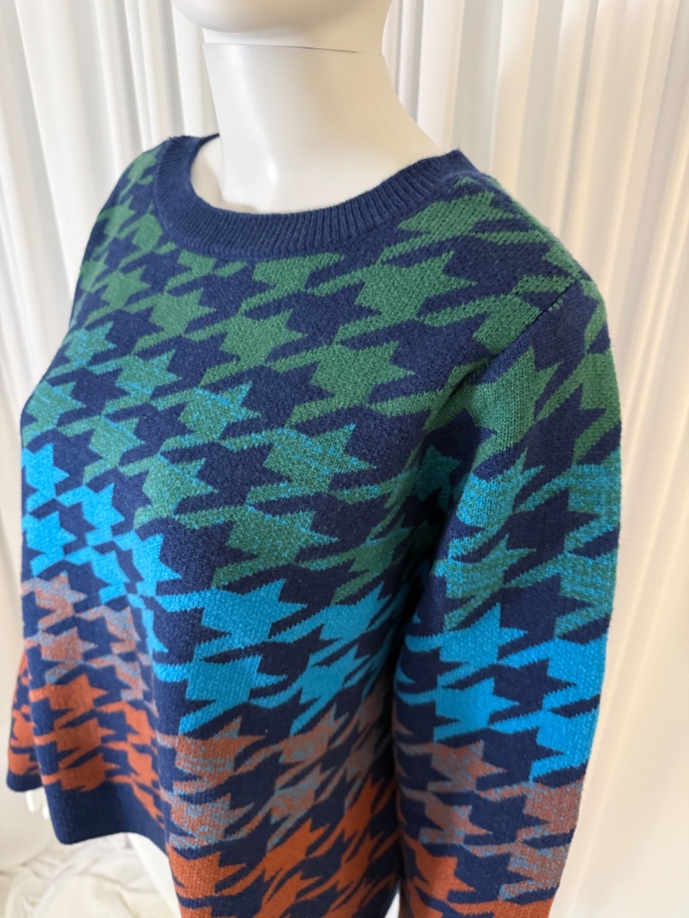 G by Giuliana Black Label Multicolor Houndstooth Sweater – Size 1X – NWOT - Picture 15 of 16